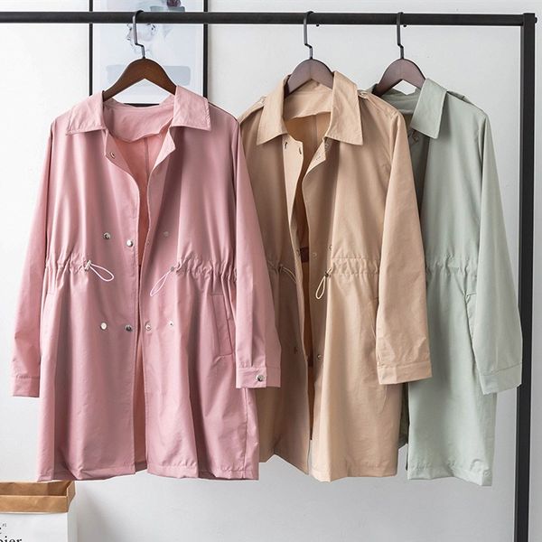 autumn women soild color drawstring trench coat solid 2019 women turn-down collar long trench coat, Tan;black
autumn women soild color drawstring trench coat solid 2019 women turn-down collar long trench coat, Tan;black