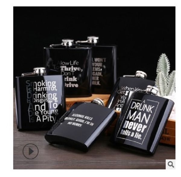 2020 hip flasks 6oz shiny black stainless steel metal english wine bottle drinkware dining bar
2020 hip flasks 6oz shiny black stainless steel metal english wine bottle drinkware dining bar