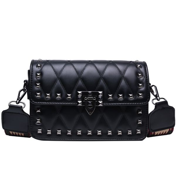women brand designer small chain bag black handbags luxury wide strap crossbody bag rivet shoulder bags for women
women brand designer small chain bag black handbags luxury wide strap crossbody bag rivet shoulder bags for women