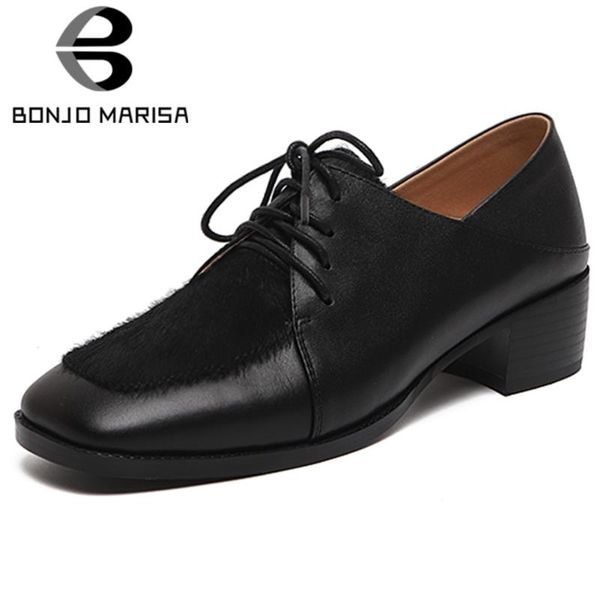 bonjomarisa lady lace up genuine leather pumps square toe leopard pattern spring pumps women casual office shoes woman, Black
bonjomarisa lady lace up genuine leather pumps square toe leopard pattern spring pumps women casual office shoes woman, Black