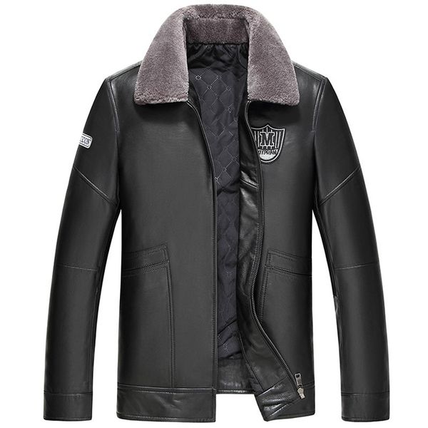 men real leather coat genuine leather jacket sheepskin coat male jacket men mens jackets and coats, Black
men real leather coat genuine leather jacket sheepskin coat male jacket men mens jackets and coats, Black