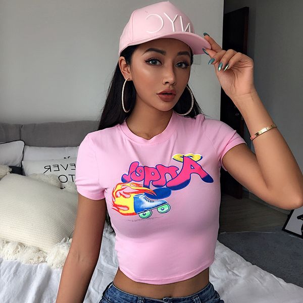 brand designer angel letter print o neck short sleeve tshirt 2019 summer women casual slim fashion t shirt female streetwear tees, White
brand designer angel letter print o neck short sleeve tshirt 2019 summer women casual slim fashion t shirt female streetwear tees, White