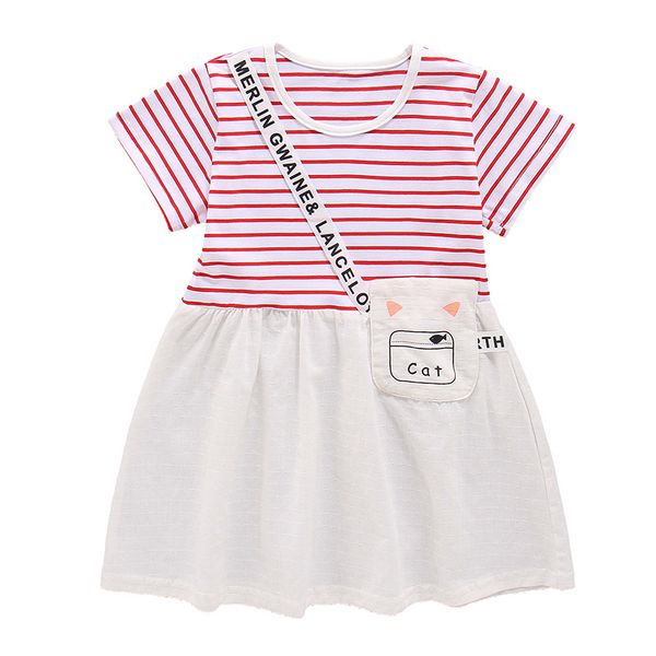 kids designer clothes 2020 summer new korean cartoon striped short-sleeved dress girls pocket skirt a generation of wholesale, White
kids designer clothes 2020 summer new korean cartoon striped short-sleeved dress girls pocket skirt a generation of wholesale, White