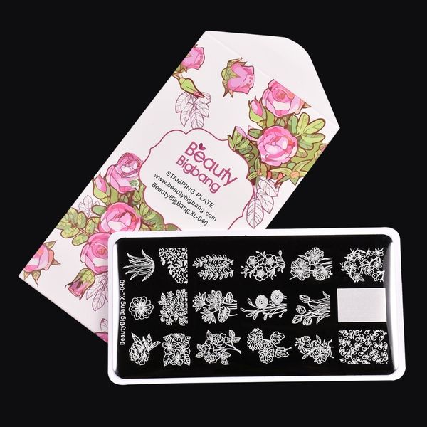 beautybigbang nail art stamper 6*12cm template stamping plate flower rectangle stainless steel manicure stencil image nail plate, White
beautybigbang nail art stamper 6*12cm template stamping plate flower rectangle stainless steel manicure stencil image nail plate, White