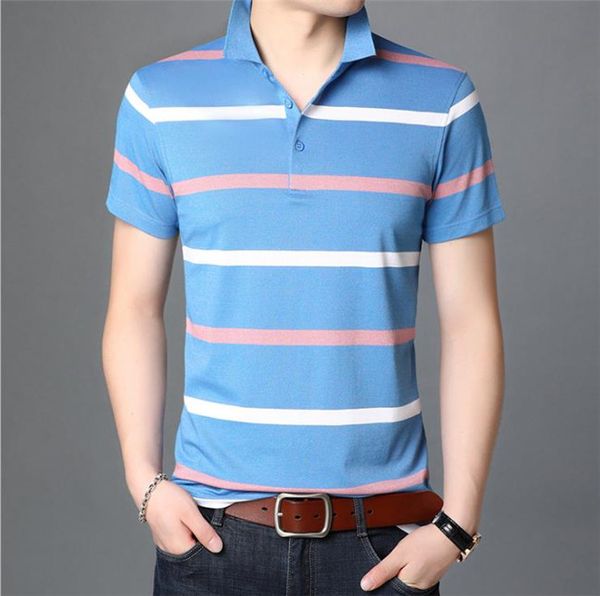 mens striped plus size polos man summer designer lapel neck short sleeve tees men business breathable clothes, White;black
mens striped plus size polos man summer designer lapel neck short sleeve tees men business breathable clothes, White;black