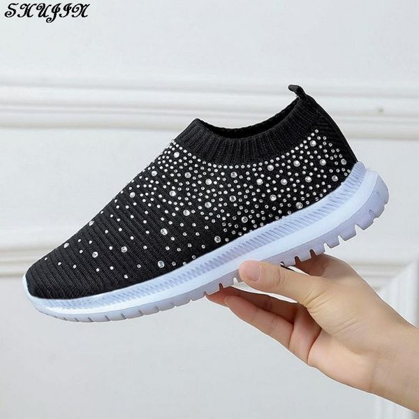women flats sneakers fashion crystal bling sneakers casual slip on sock trainers summer women vulcanize shoe zapatillas mujer
women flats sneakers fashion crystal bling sneakers casual slip on sock trainers summer women vulcanize shoe zapatillas mujer