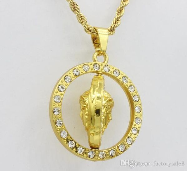 Famous Brand Design Medusa Pendant Necklaces For Men And Women Luxury Hiphop Jewelry Hip hop Style Party Accessories Rotating head pendant.
Famous Brand Design Medusa Pendant Necklaces For Men And Women Luxury Hiphop Jewelry Hip hop Style Party Accessories Rotating head pendant.