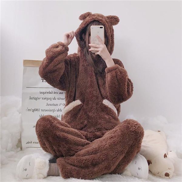 cute pajama sets women autumn winter soft home service cute ears hooded loose plush pajamas suit female sweet suits, Blue;gray
cute pajama sets women autumn winter soft home service cute ears hooded loose plush pajamas suit female sweet suits, Blue;gray