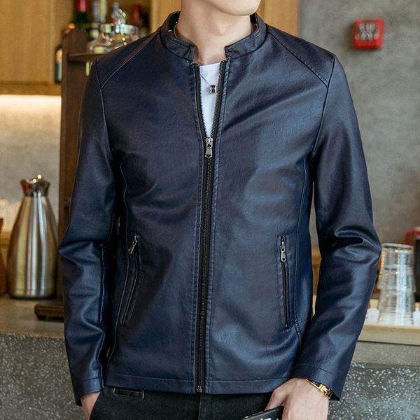 autumn leather coat men jacket baseball collar locomotive solid color coat korean-style trend, Black
autumn leather coat men jacket baseball collar locomotive solid color coat korean-style trend, Black