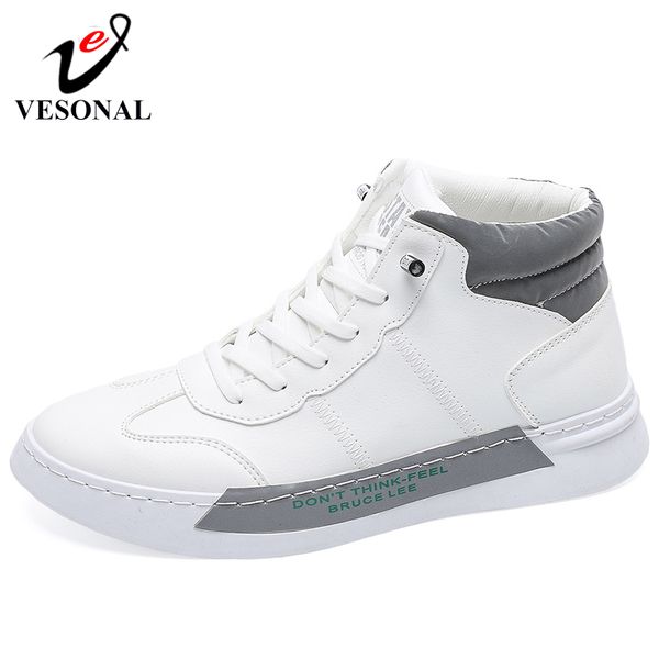 vesonal quality pu leather high casual men shoes for walking footwear autumn fashion brand comfort lace-up shoes flats, Black
vesonal quality pu leather high casual men shoes for walking footwear autumn fashion brand comfort lace-up shoes flats, Black