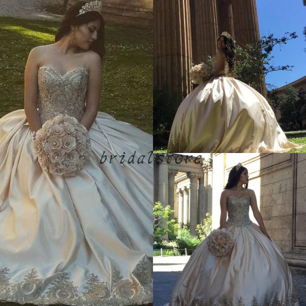 princess light champagne ball gown prom dresses sweetheart neckline lace beaded crystal bottom appliques quinceanera dresses formal long, Black
princess light champagne ball gown prom dresses sweetheart neckline lace beaded crystal bottom appliques quinceanera dresses formal long, Black