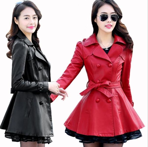 plus size s-5xl new 2018 spring women leather jacket fashion slim patchwork long female jacket pu motorcycle coat, Black
plus size s-5xl new 2018 spring women leather jacket fashion slim patchwork long female jacket pu motorcycle coat, Black
