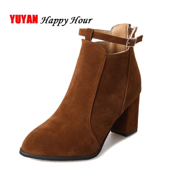 2019 winter shoes women square heel boots faux suede leather boots womens high heels booties fashion ladies ankle a425, Black
2019 winter shoes women square heel boots faux suede leather boots womens high heels booties fashion ladies ankle a425, Black