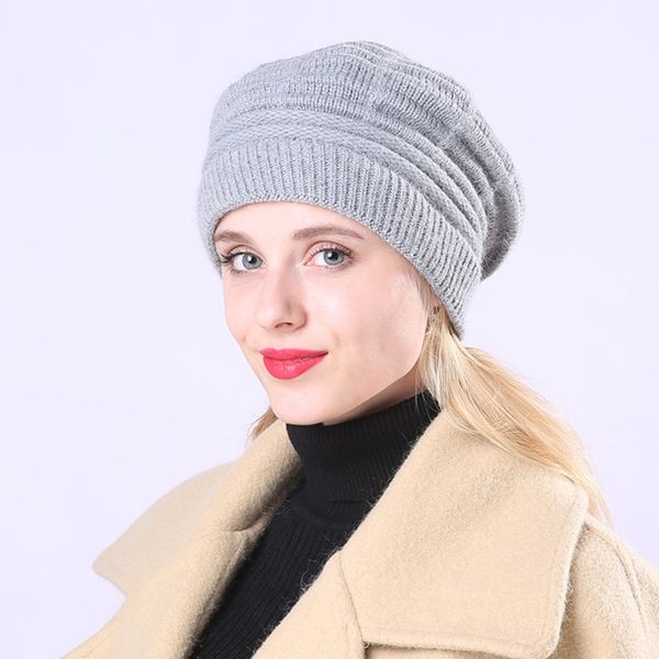 2019 korean women's winter plus fleece warm beret wool jacquard striped knit cute hat outdoor knit hat cashmere beanies, Blue;gray
2019 korean women's winter plus fleece warm beret wool jacquard striped knit cute hat outdoor knit hat cashmere beanies, Blue;gray