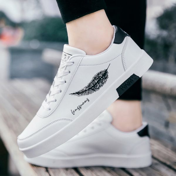 men sneakers fashion breathble vulcanized shoes pu leather platform lace up casual white tenis feminino zapatos de a10, Black
men sneakers fashion breathble vulcanized shoes pu leather platform lace up casual white tenis feminino zapatos de a10, Black