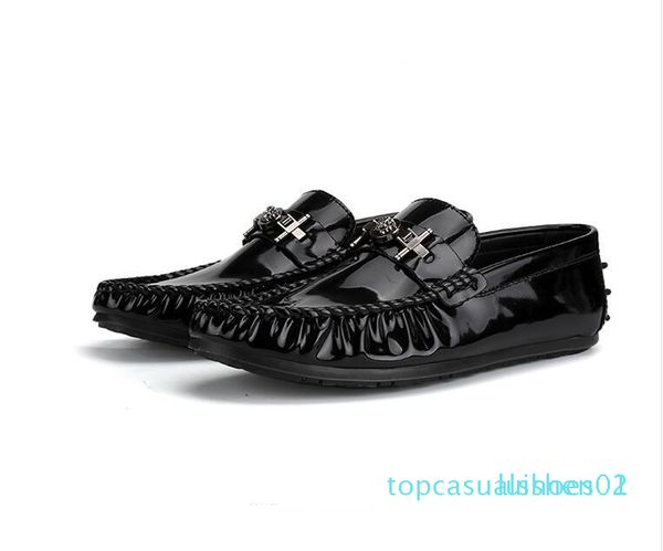 european station red glossy patent leather peas shoes male reds with the same paragraph casual lazy small shoes fashion men's shoes, Black
european station red glossy patent leather peas shoes male reds with the same paragraph casual lazy small shoes fashion men's shoes, Black