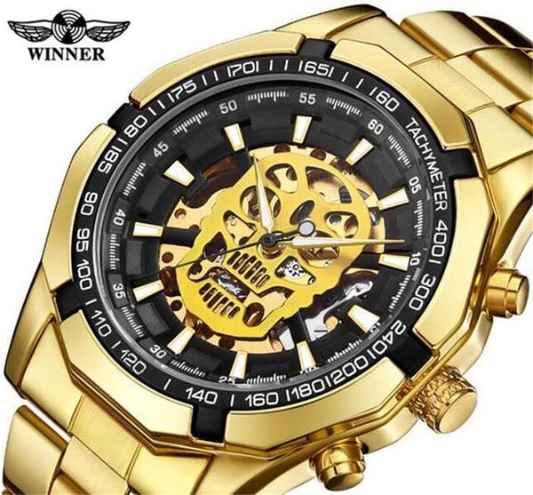 new fashion winner mechanical watch men skull design luxury golden stainless steel strap skeleton man auto wrist watch, Slivery;brown
new fashion winner mechanical watch men skull design luxury golden stainless steel strap skeleton man auto wrist watch, Slivery;brown