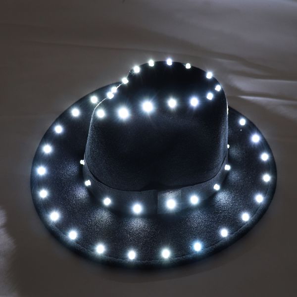 christmas halloween party european american round caps led laser shine bowler hats women men ladies fedoras jazz hat
christmas halloween party european american round caps led laser shine bowler hats women men ladies fedoras jazz hat