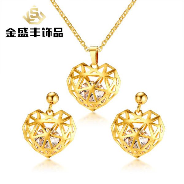 luxusteel selling hollow out heart shaped pendant ,cz crystal necklace and earrings set in jewelry for women with chain, Silver
luxusteel selling hollow out heart shaped pendant ,cz crystal necklace and earrings set in jewelry for women with chain, Silver