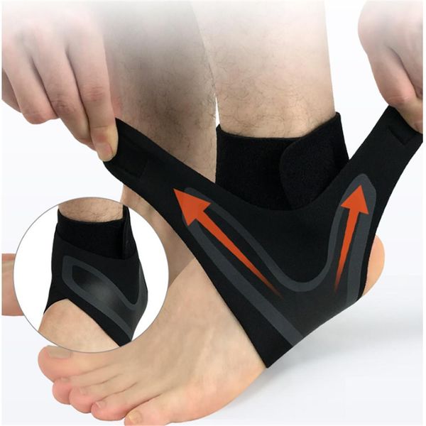 

1pc compression ankle protectors anti sprain outdoor basketball football ankle brace supports straps bandage wrap foot safety, Blue;black