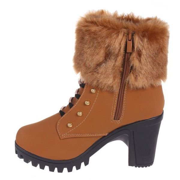 2018 nieuwe mode vrouwen enkellaarsjes lace up hoge hakken punk platform vrouwen herfst winter snowboots dames schoenen, Black
2018 nieuwe mode vrouwen enkellaarsjes lace up hoge hakken punk platform vrouwen herfst winter snowboots dames schoenen, Black