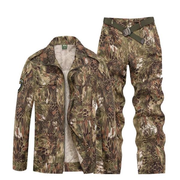 spring outdoor sport hunting clothes suits python camouflage coat+combat cargo pants sets uniforme tactical uniforms, Camo;black
spring outdoor sport hunting clothes suits python camouflage coat+combat cargo pants sets uniforme tactical uniforms, Camo;black