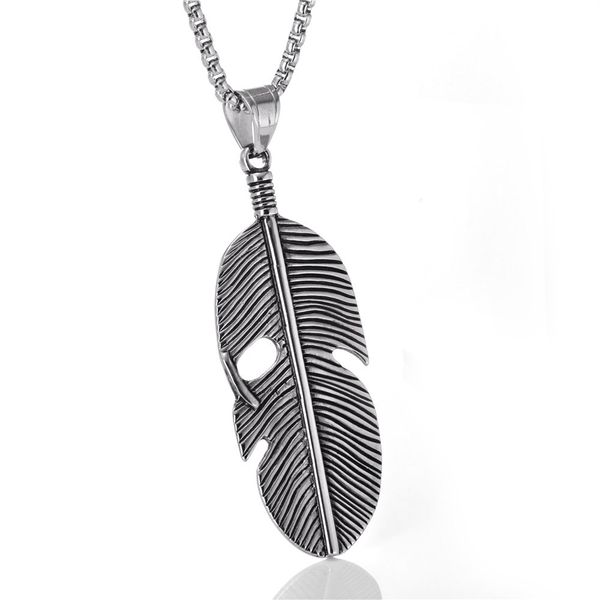 europe and america titanium steel feather goro takahashi pendant retro crow men and women stainless steel necklaces accessories, Silver
europe and america titanium steel feather goro takahashi pendant retro crow men and women stainless steel necklaces accessories, Silver