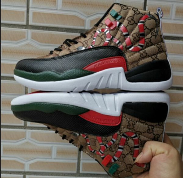 12 snakeskin men basketball shoes brown black serpentine designer sneakers 12s snake skin mens trainer with box
12 snakeskin men basketball shoes brown black serpentine designer sneakers 12s snake skin mens trainer with box