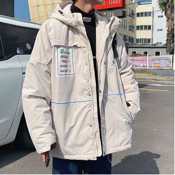 2019 winter new youth popular port wind cotton hooded loose fashion casual solid color coat jacket beige / black m-2xl
2019 winter new youth popular port wind cotton hooded loose fashion casual solid color coat jacket beige / black m-2xl