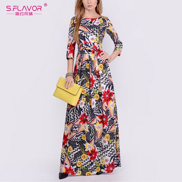 s.flavor women elegant floral printed dress fashion o neck three quarter sleeve long dresses spring elegant party vestidos, Black;gray
s.flavor women elegant floral printed dress fashion o neck three quarter sleeve long dresses spring elegant party vestidos, Black;gray