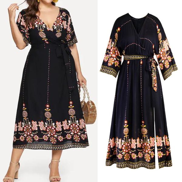 plus size womens causel mid calf dresses navy floral belt evening party dresses, White;black
plus size womens causel mid calf dresses navy floral belt evening party dresses, White;black