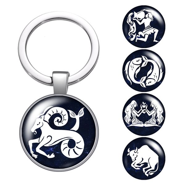 12 constellations symbol glass cabochon keychain bag car key chain ring holder charms silver keychains for men women gifts
12 constellations symbol glass cabochon keychain bag car key chain ring holder charms silver keychains for men women gifts