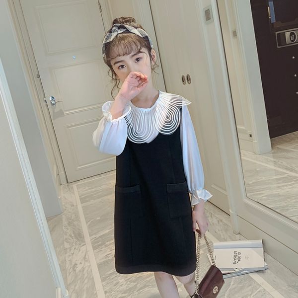 2020 new girls 2 piece set lace-neck shirt vest dress fashion autumn cool girl suits, White
2020 new girls 2 piece set lace-neck shirt vest dress fashion autumn cool girl suits, White