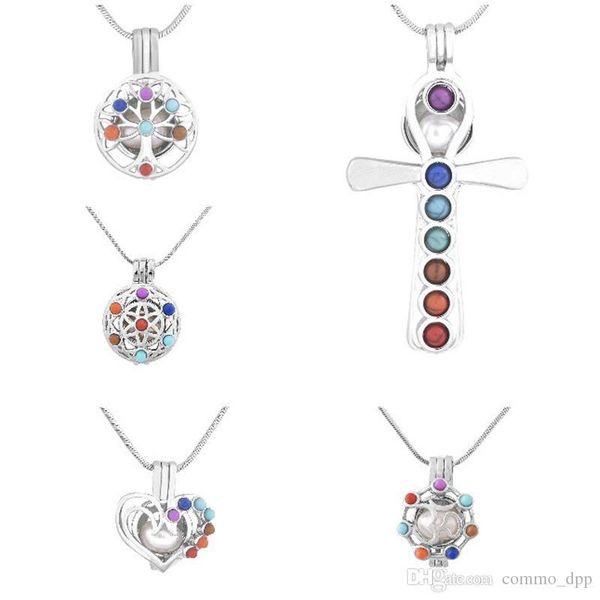 new 7 chakra yoga pearl cage pendant without chain tree of life heart sanskrit flower cross open cages charm for necklace jewelry making, Silver
new 7 chakra yoga pearl cage pendant without chain tree of life heart sanskrit flower cross open cages charm for necklace jewelry making, Silver