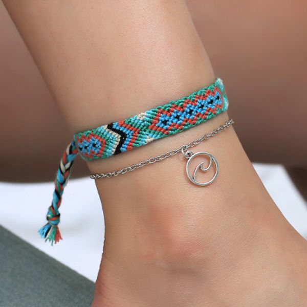 new fashionbeach double round wave anklet for women girl accessories jewelry, Red;blue
new fashionbeach double round wave anklet for women girl accessories jewelry, Red;blue