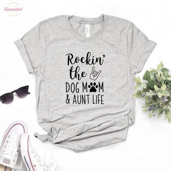 rockin the dog mom and aunt life print women tshirt cotton hipster funny t shirt gift lady girl 6 color tee, White
rockin the dog mom and aunt life print women tshirt cotton hipster funny t shirt gift lady girl 6 color tee, White