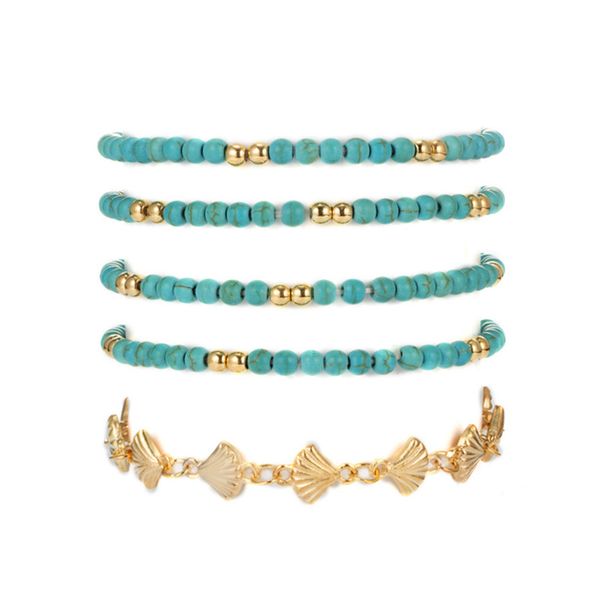 2019 new arrival new fashion creative handmade pattern blue beaded shell bracelet set of 5 jewelry gold shell bracelet c502, Black
2019 new arrival new fashion creative handmade pattern blue beaded shell bracelet set of 5 jewelry gold shell bracelet c502, Black