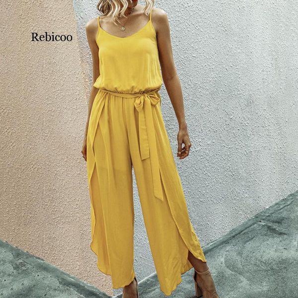 summer style jumpsuits for women bodysuit 2020 summer v-neck strap wide leg side slit women's siamese overalls office lady, Black;white
summer style jumpsuits for women bodysuit 2020 summer v-neck strap wide leg side slit women's siamese overalls office lady, Black;white