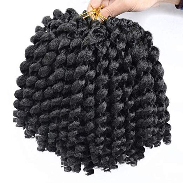 1packs 8inch jamaican bounce wand curl crochet hair ombre crochet braids synthetic braiding curly twist hair extensions for women, Black
1packs 8inch jamaican bounce wand curl crochet hair ombre crochet braids synthetic braiding curly twist hair extensions for women, Black
