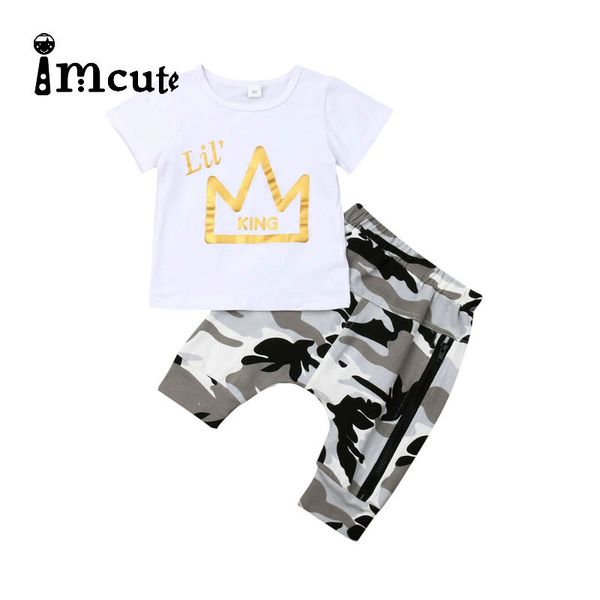 imcute 2020 summer toddler baby kid boy clothes king t-shirt camo pants sport set outfits set casual clothes 1-6 years, White
imcute 2020 summer toddler baby kid boy clothes king t-shirt camo pants sport set outfits set casual clothes 1-6 years, White