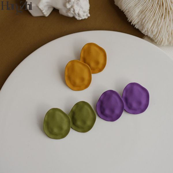 hangzhi 2020 new korea summer irregular geometric round simple multicolor purple painting stud earrings for women party jewelry, Golden;silver
hangzhi 2020 new korea summer irregular geometric round simple multicolor purple painting stud earrings for women party jewelry, Golden;silver