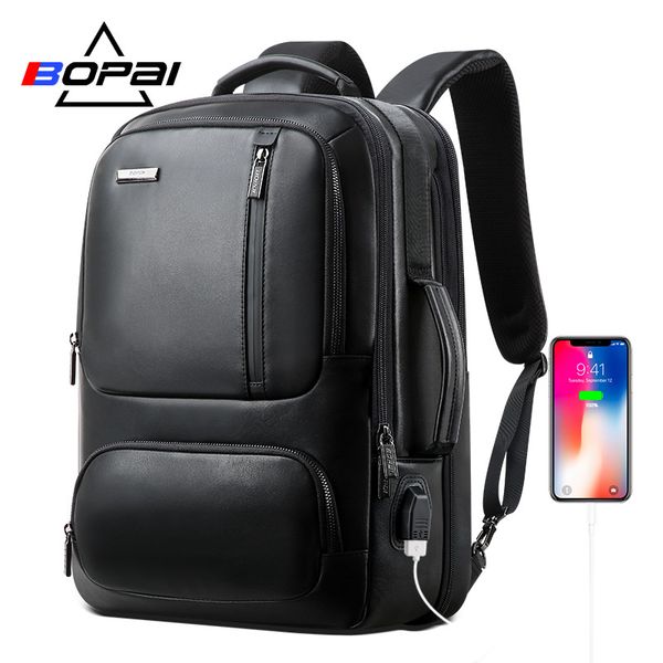 bopai genuine leather backpack men 15.6 inch lapbackpack real leather usb charging port male business travel
bopai genuine leather backpack men 15.6 inch lapbackpack real leather usb charging port male business travel