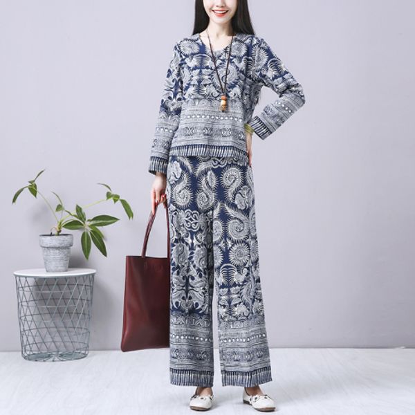 literary two piece set and pants cotton linen womens matching set casual wide leg pants floral ensemble femme survetement, White
literary two piece set and pants cotton linen womens matching set casual wide leg pants floral ensemble femme survetement, White