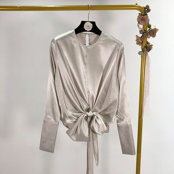 silvery color fashion women tie boe pullovers for female full sleeves office work style lady shirt blouse, White
silvery color fashion women tie boe pullovers for female full sleeves office work style lady shirt blouse, White