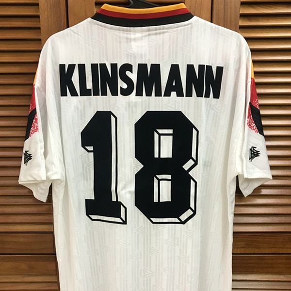 ger 94/96 vintage classic home shirt jersey short sleeves klinsmann matthaus effenberg custom name number patches sponsor, Black
ger 94/96 vintage classic home shirt jersey short sleeves klinsmann matthaus effenberg custom name number patches sponsor, Black