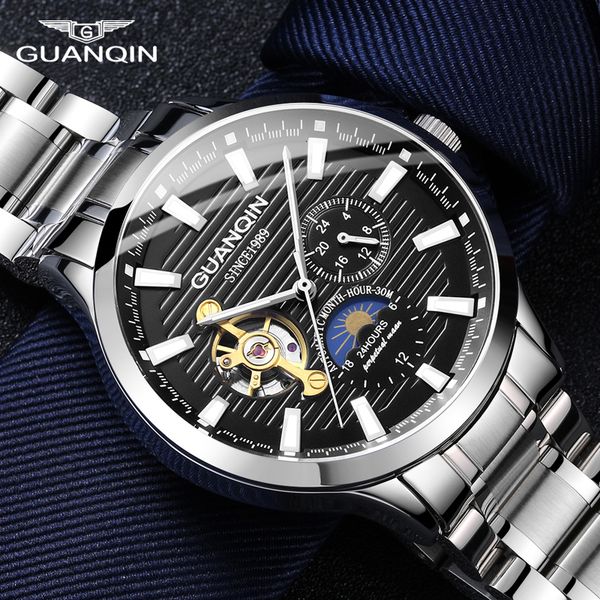 guanqin 2019 business watch men automatic luminous clock men tourbillon waterproof mechanical watch brand relogio masculino ly191206, Slivery;brown
guanqin 2019 business watch men automatic luminous clock men tourbillon waterproof mechanical watch brand relogio masculino ly191206, Slivery;brown