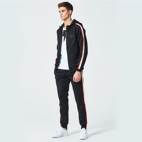 spring and summer men's leisure suit new fashion hooded guard suit outdoor, Gray