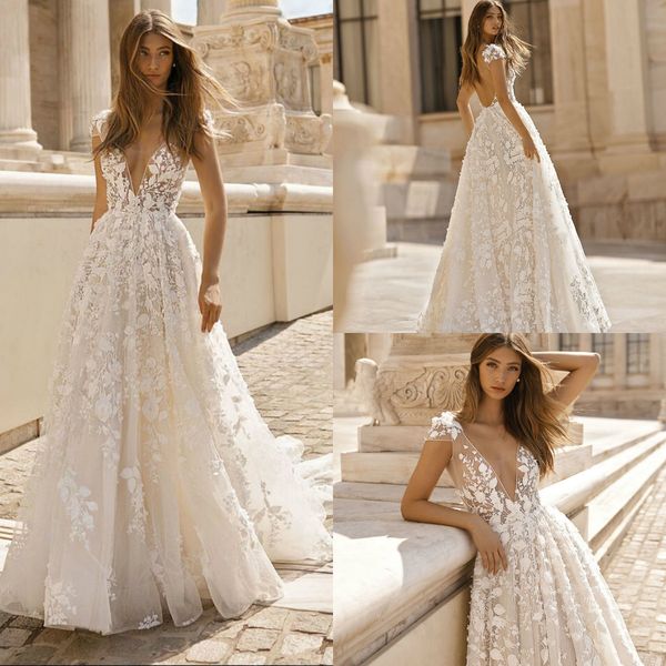 bohemian wedding dresses deep v neck short sleeves backless a line sweep train lace bridal gowns appliques plus size wedding dress, White
bohemian wedding dresses deep v neck short sleeves backless a line sweep train lace bridal gowns appliques plus size wedding dress, White