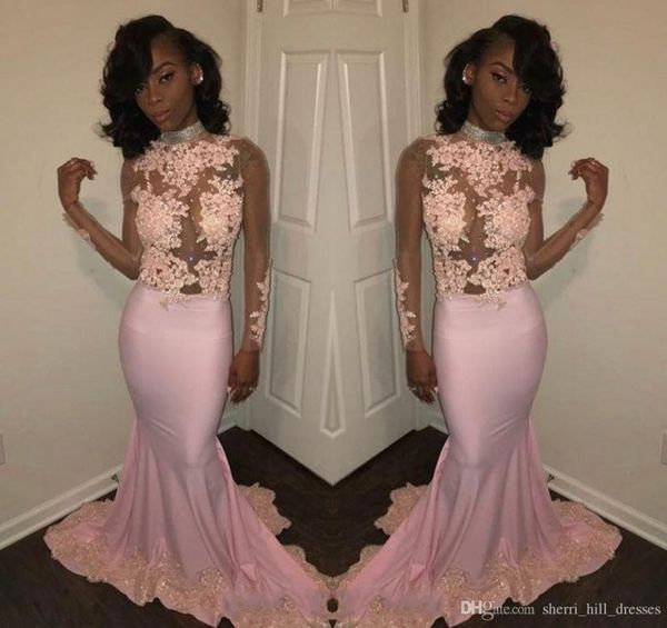 sexy african розовый русалка пром платья high neck sheer длинные рукава beads аппликация кружева вечерние платья black party girl платья
sexy african розовый русалка пром платья high neck sheer длинные рукава beads аппликация кружева вечерние платья black party girl платья