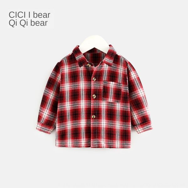 men's and women's baby plaid lapel long sleeve shirt season baby's foreign style long sleeve shirt, White;black
men's and women's baby plaid lapel long sleeve shirt season baby's foreign style long sleeve shirt, White;black
